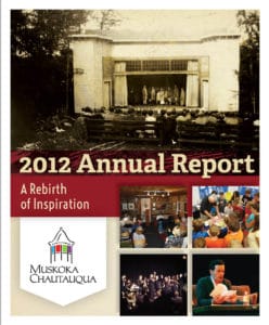Muskoka Chautauqua 2012 Annual Report